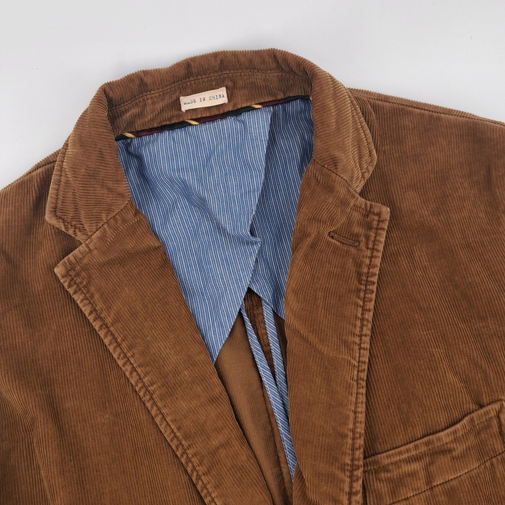 J.Crew Vintage Cord Blazer Mens 40R Small Brown Corduroy 2 Button Sport Coat